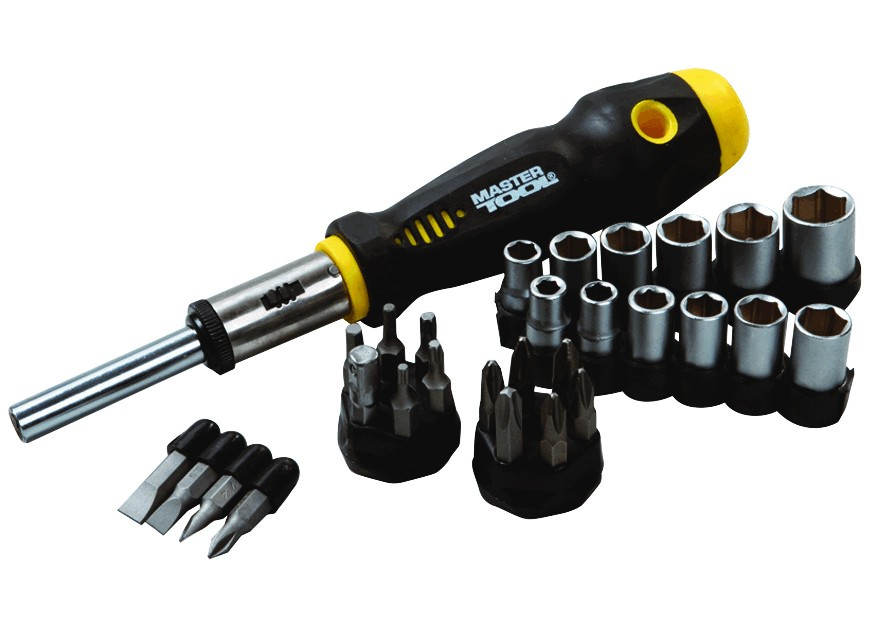 Набір насадок отверточних і торцевих MASTERTOOL 40-0356 1/4" 34 шт