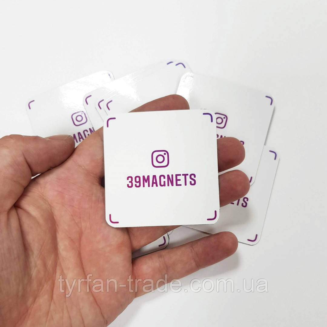 Компактна Металева Інстаграм візитка (100×100 мм) (Інставізитка)