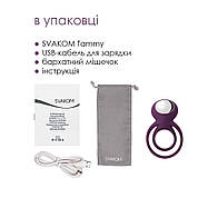 Подвійне ерекційне кільце з вібрацією Svakom Tammy Violet, фото 3