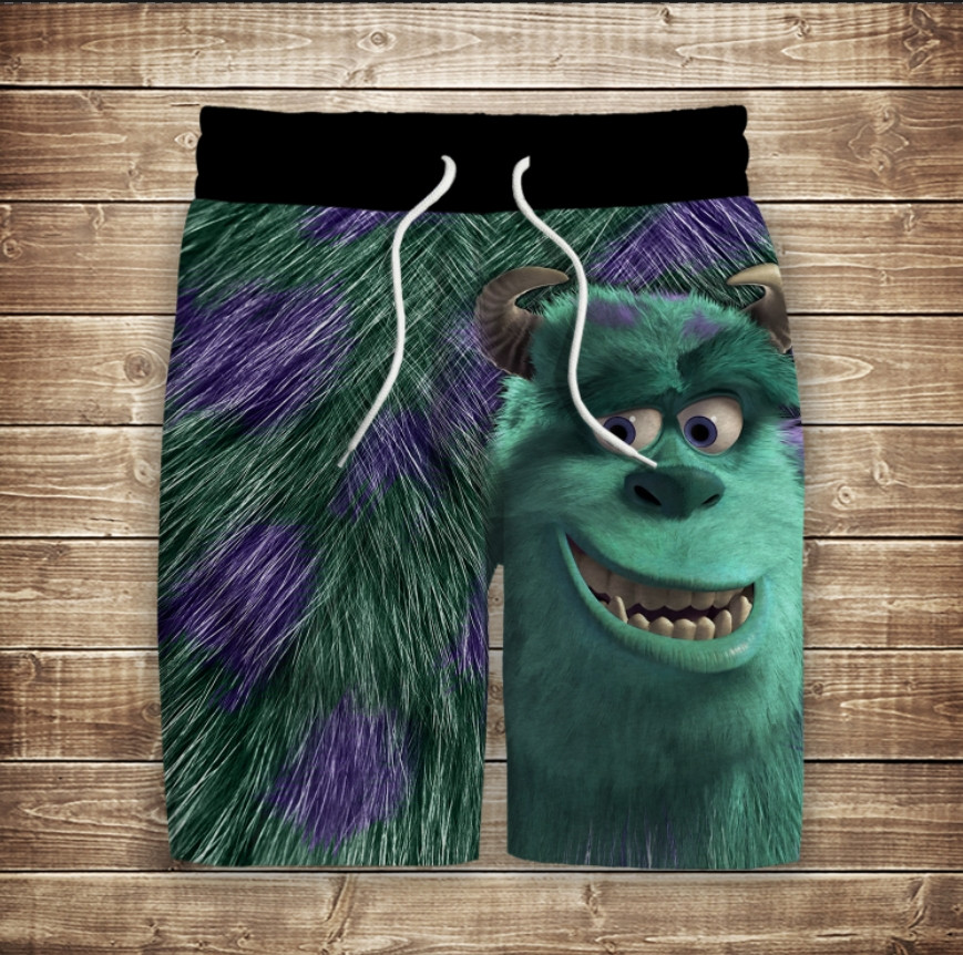 Шорты с 3D принтом на тему: Корпорация Монстров. Салли. Взрослые и Детские размеры ВСЕ Размеры, фото 1