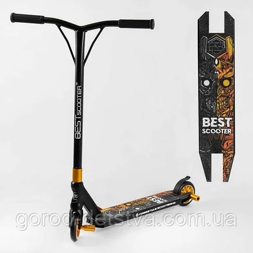 Самокат трюковий Best Scooter 51738, HIC-система, ПЕГІ, алюмінієвий диск і дека, PU колеса d-110мм, фото 1