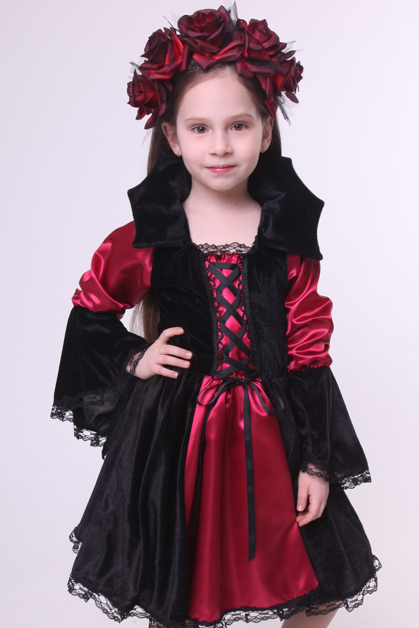 Карнавальний костюм Вампірші для дівчинки зріст 110-130, фото 1