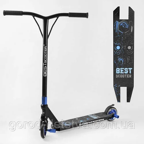 Самокат трюковий Best Scooter 54528, HIC-система, ПЕГІ, алюмінієвий диск і дека, PU колеса d-110мм, фото 1