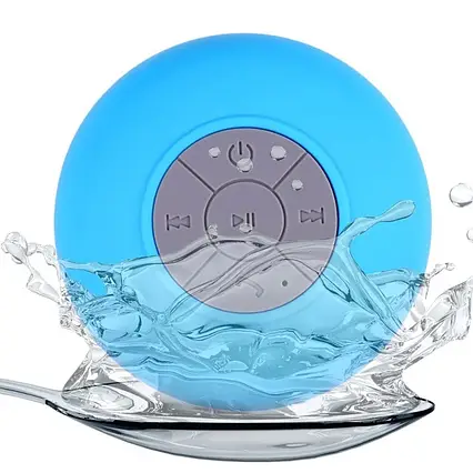Портативна Bluetooth колонка водонепроникна з присоском синя, фото 1
