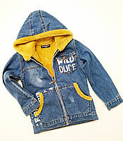 Куртка джинсовий вітровка для хлопчика A-Yugi (розмір 110,122, 128) на 7-8 років Туреччина