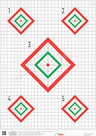 Мішень ІБІС 100+метрів. 5 ромбів. МОА/Mil