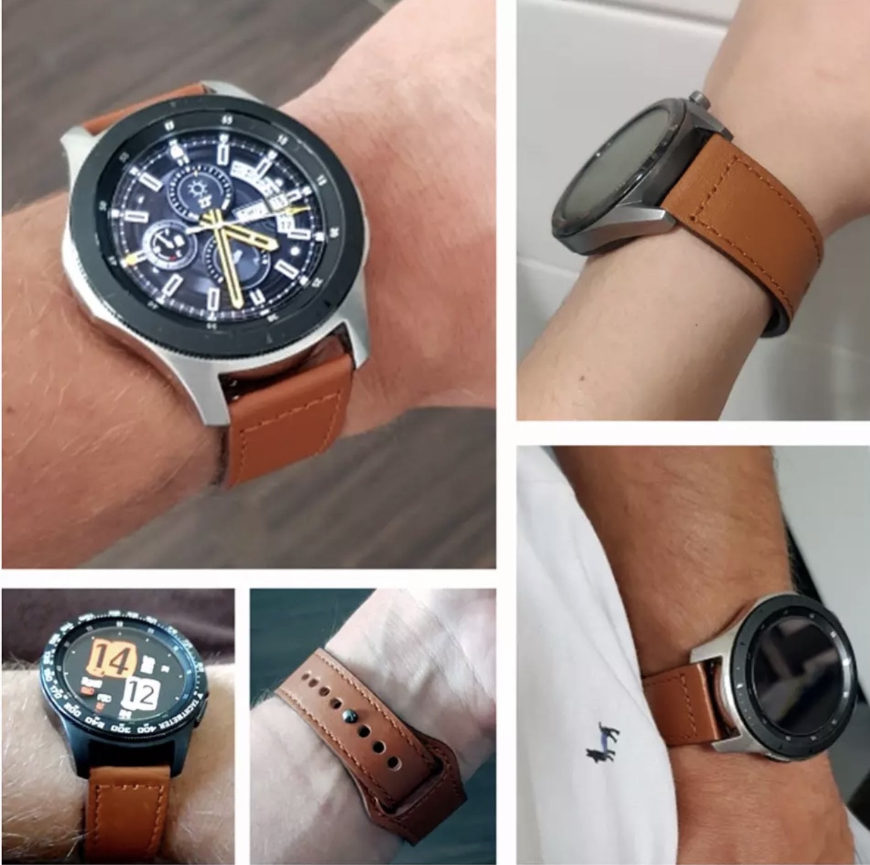 Ремінець шкіряний на годинник Samsung Galaxy Watch 46 mm/Gear S3/Frontier. Ремінець 22 мм шириною