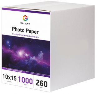 Фотопапір Galaxy 10x15 (1000л) 260g/м2 глянцева