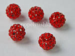 Намистини шамбала червоні 10 мм, фото 2