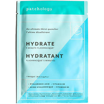 Маска для интенсивного увлажнения кожи с гиалуроновой кислотой Patchology FlashMasque Hydrate 28 мл