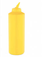 Пляшка для соусів з обертовим наконечником GastroPlast жовта 750 мл (GPSM-00750Y			)