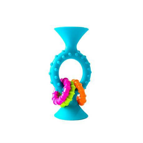 Прорізувач-брязкальце на присосках Fat Brain Toys pipSquigz Loops бірюзовий (F166ML), фото 1