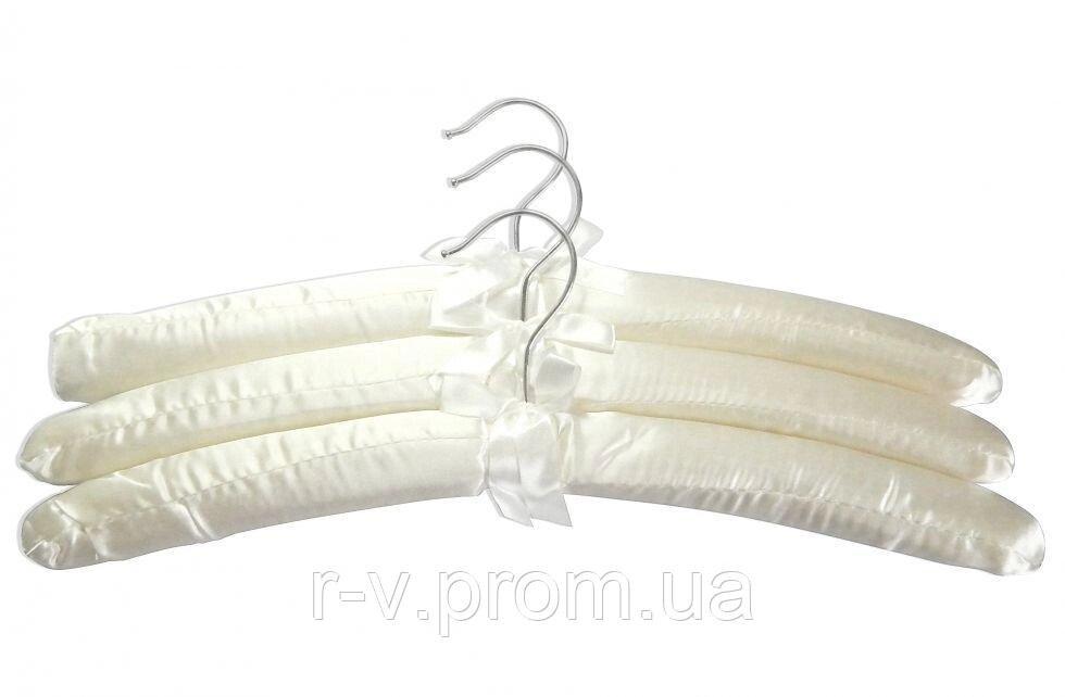 Плічка тканинні молочного кольору 3 шт, фото 1