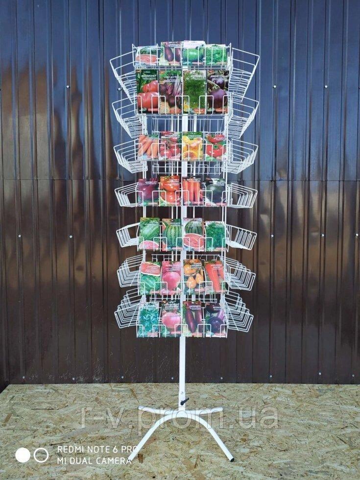 Стійка-вертушка для насіння і спецій на 112 осередків, фото 1