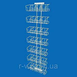Пристінний дисплей під насіння на сім полиць