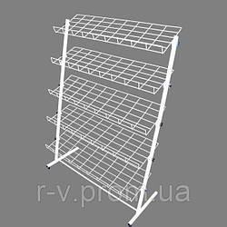 Стелаж-стійка для взуття на 5 полиць завширшки 106 (см) діаметр 4мм