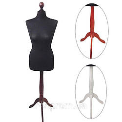 Манекен пінопластовий 48 р-р чорний на дерев'яній тренозі