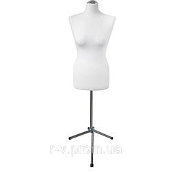 Манекен жіночий пінопластовий білий 40р