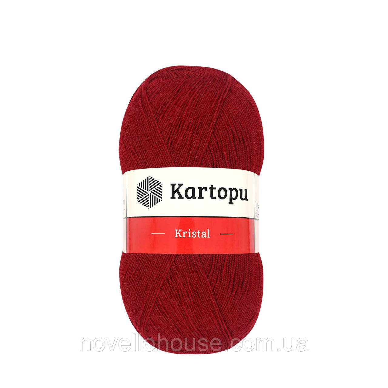 Kartopu KRISTAL (Крістал) № 125 червоний (Пряжа 100% акрил, нитки для в'язання)