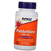 Пантетин Now Foods Pantethine 300 mg 60 капсул Вітамін В5, фото 3