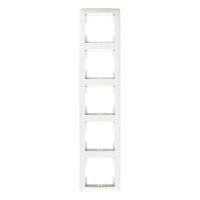 Рамка вертикальна 5 постів РВ05-00-0-ББ серія BOLERO (білий) IEK EML51-K01-01, фото 1