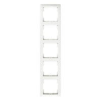 Рамка вертикальна 5 постів РВ05-00-0-ББ серія BOLERO (білий) IEK EML51-K01-01