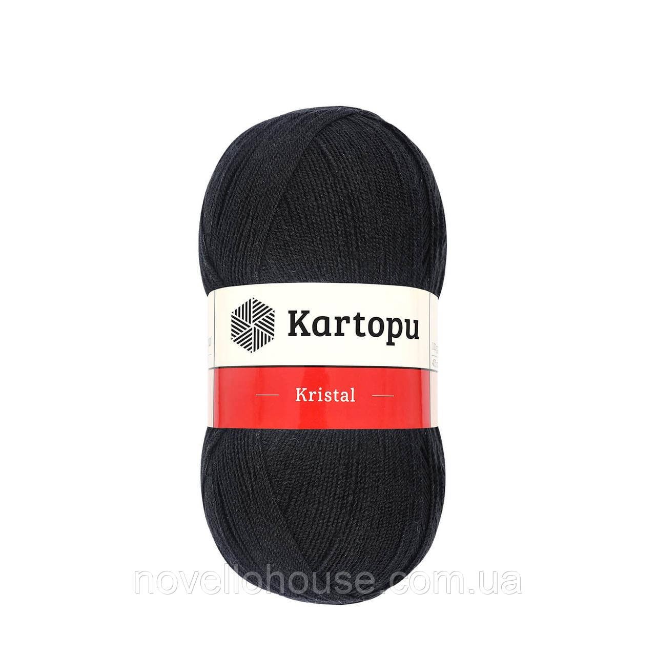Kartopu KRISTAL (Крістал) № 940 чорний (Пряжа 100% акрил, нитки для в'язання)