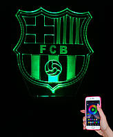 3d-светильник ФК Барселона, 3д-ночник, несколько подсветок (на bluetooth), подарок футболисту, футбол фанату