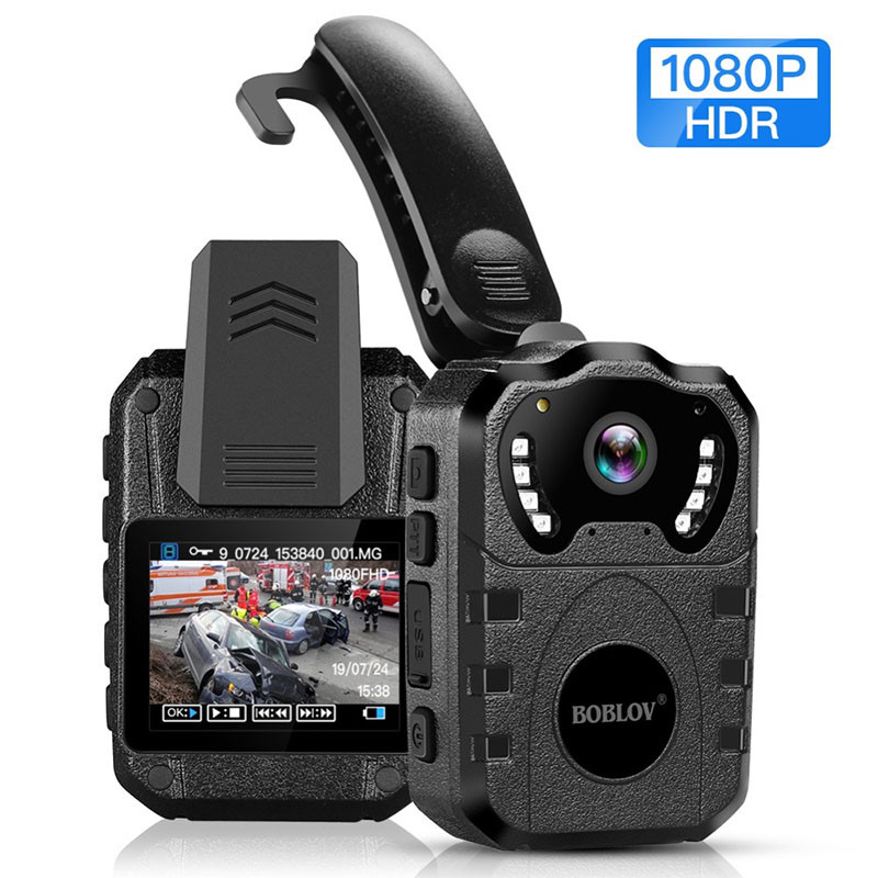 Нагрудний відеореєстратор поліцейський на одяг Boblov WN10, 1080P, 170°, захищена вбудована пам'ять 64 Гб!