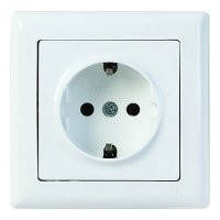 Розетка з з / к без з / ш РС01-01-0-ББ серія BOLERO (білий) IEK