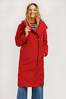Длинная куртка женская демисезонная Finn Flare B20-32004-317 красная S
