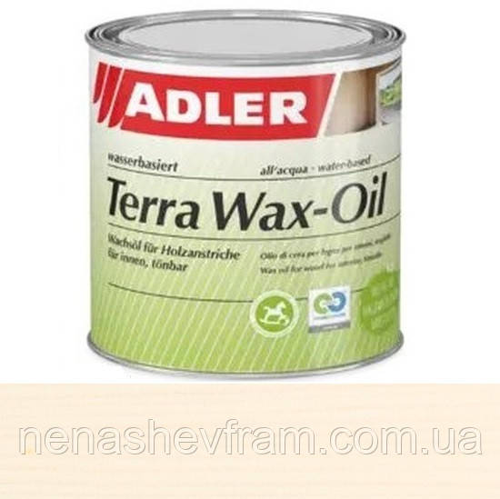 Олія з воском для дерева для внутрішніх робіт ADLER Terra Wax-Oil 1л (колір:lw_06_1_kalkweiss))