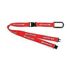 Шнурок з карабіном для ключів Mercedes-AMG Lanyard, Red, артикул B66959266