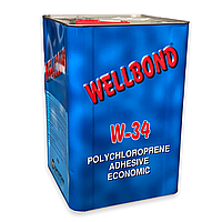 Клей полихлоропреновый (наирит) Wellbond W-34 (0,4 кг / 14 кг) 14