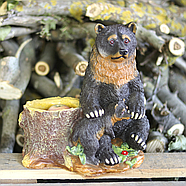 Садова фігура Ведмідь з ведмежам кашпо, фото 4