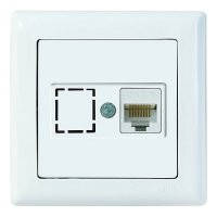 Розетка телефонна RJ12 РТ01-00-0-ББ серія BOLERO (білий) IEK