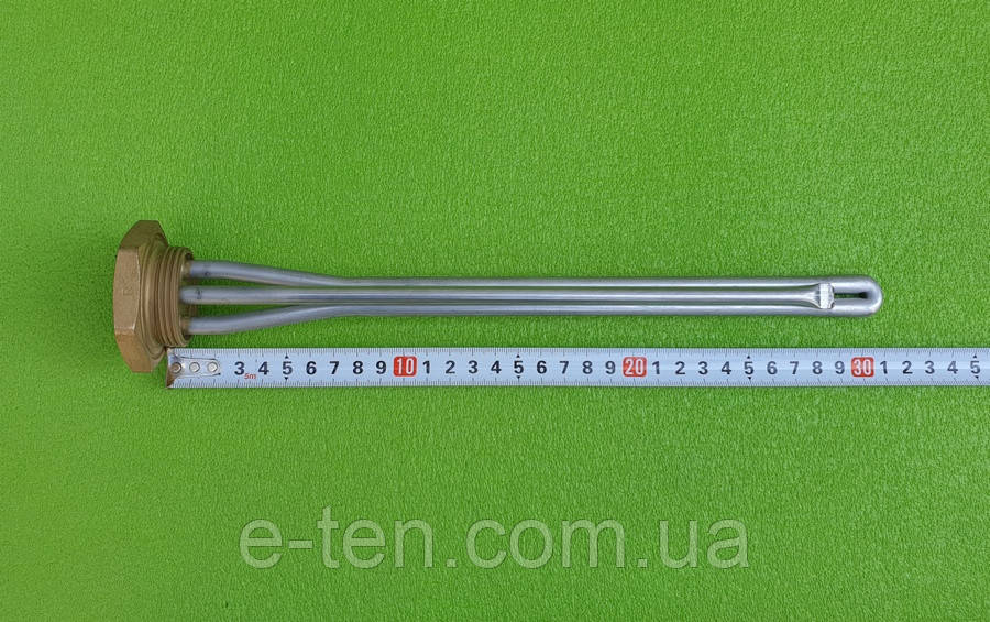 Тен нержавійка KAWAI до чавунної батареї 500W / 220V / L=310мм / на різьбі 1 1/4" (дюйм з чвертю або 42мм)