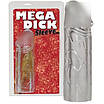 Насадка на статевий член збільшувальна реалістична Mega Dick Sleeve Насадка для збільшення пеніса, фото 2