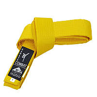 Пояс для кімоно MATSA MA-0040 для карате, дзюдо, айкідо, тхеквондо (довжина-230-300см) жовтий