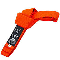 Пояс для кімоно MATSA MA-0040 для карате, дзюдо, айкідо, тхеквондо (довжина-230-300см) оранжевий