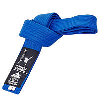 Пояс для кімоно MATSA MA-0040 для карате, дзюдо, айкідо, тхеквондо (довжина-230-300см) синій
