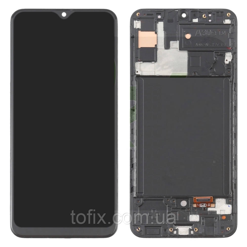 Дисплей для Samsung Galaxy A30s (2019) A307, модуль (екран і сенсор) з рамкою - передньою панеллю, TFT