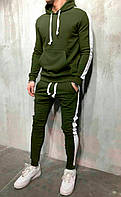 Спортивный костюм мужской ЗИМНИЙ Lampas до -15*С хаки на флисе Комплект теплый Кофта + Штаны с начесом