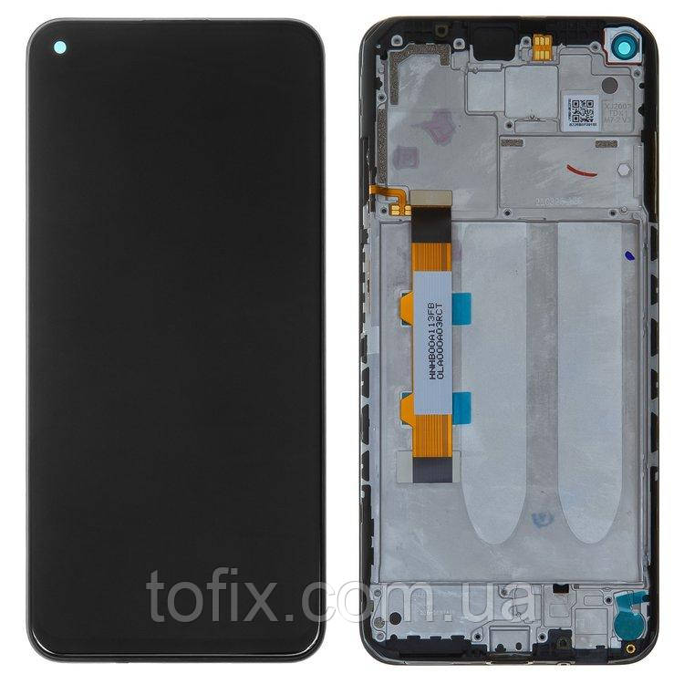 Дисплей для Xiaomi Redmi Note 9T 5G (M2007J22G), модуль (сенсор) з рамкою, сервісний оригінал (#5600030J2200)