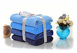 Набір якісних рушників 4 штуки RAINBOW Mavi 50*90 синій, фото 4