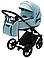 Коляска 2 в 1 Adamex Porto Light Tip TK-25 блакитний, фото 2