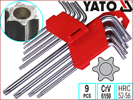 Набір ключів зірочок Torx з отвором Yato YT-0511