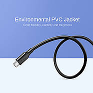 Кабель MicroUSB 2.4A для швидкої зарядки шнур мікро юсб Ugreen 1м (чорний), фото 4