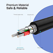Кабель MicroUSB 2.4A для швидкої зарядки шнур мікро юсб Ugreen 1м (чорний), фото 9