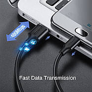 Кабель MicroUSB 2.4A для швидкої зарядки шнур мікро юсб Ugreen 1м (чорний), фото 5